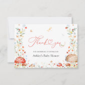 Love Bug Wildflower Baby shower Bedankt (Voorkant)