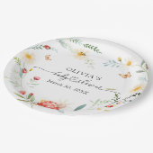 Love Bug Wildflower Baby shower Papieren Bordje (Gekanteld)