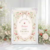 Love Bug Wildflower Boho Baby Shower Welcome  Poster