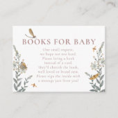 Love Bug Wildflower Books for Baby Shower  Informatiekaartje (Voorkant)