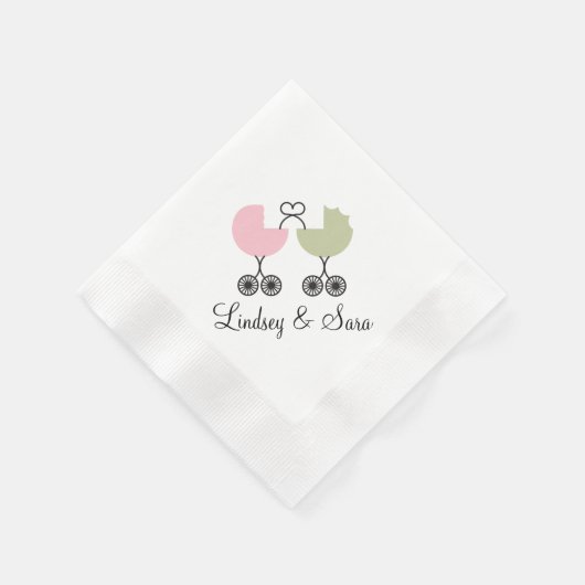 Love Buggies Joint Baby shower servetten, roze/sal Servetten (Hoek)