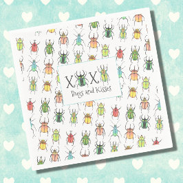 Love Bugs and Kisses XOXO Valentijnsdag Servet