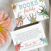 Love Bugs Baby shower Boeken voor Baby Verzoek Informatiekaartje