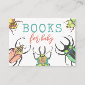 Love Bugs Baby shower Boeken voor Baby Verzoek Informatiekaartje (Voorkant)
