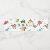 Love Bugs Beetle Juice Party Waterfles Etiket (Enkel label)