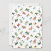 Love Bugs Birthday Kinder Invitation Kaart (Achterkant)