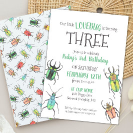 Love Bugs Birthday Kinder Invitation Kaart