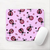 Love Bugs Pink Ladybugs Muismat (Met muis)