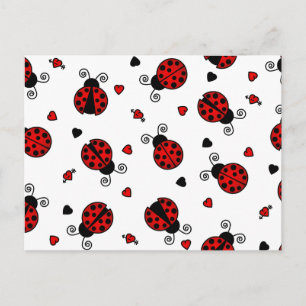 Love Bugs Red Ladybugs Briefkaart