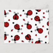 Love Bugs Red Ladybugs Briefkaart (Voorkant)