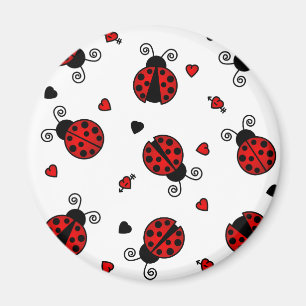Love Bugs Red Ladybugs Magneet