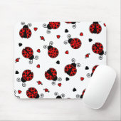 Love Bugs Red Ladybugs Muismat (Met muis)