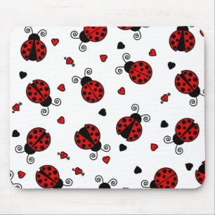 Love Bugs Red Ladybugs Muismat