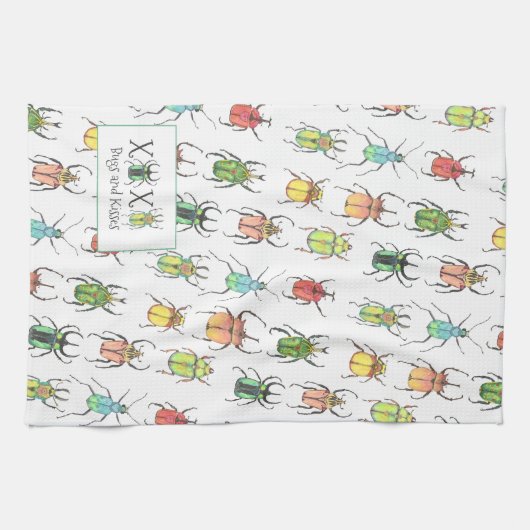 Love Bugs Valentijnsdag Theedoek (Horizontaal)