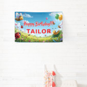 Love Bugs Verjaardagsfeest Insecten Thema Spandoek (Insitu)