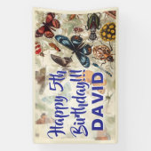 Love Bugs Verjaardagsfeest Insecten Thema Spandoek (Verticaal)