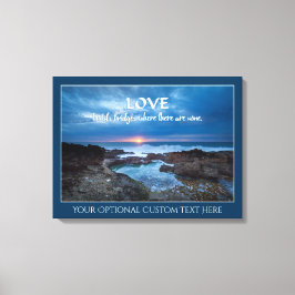 Love Builds Bridges aangepaste tekst canvas print
