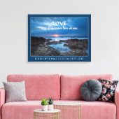 Love Builds Bridges aangepaste tekst canvas print (Insitu (Woonkamer))