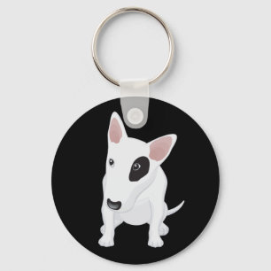 Love Bull Terrier Puppy Dog Black Sleutelhanger