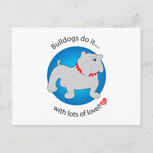 Love Bulldog Briefkaart (Voorkant)