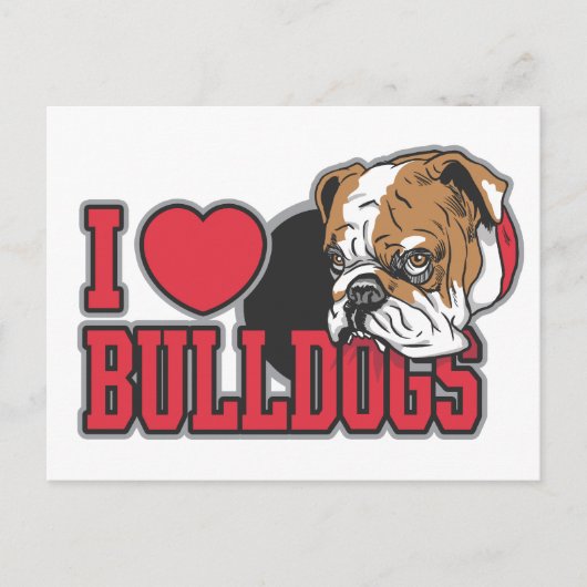 Love Bulldogs Briefkaart (Voorkant)