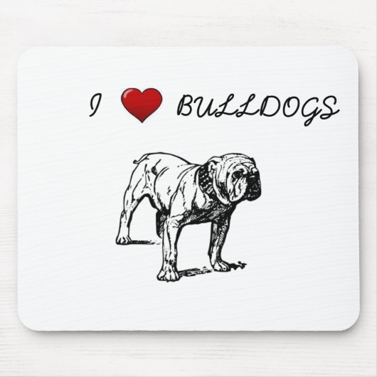 Love Bulldogs Muismat (Voorkant)