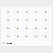 Love Bumblebee Ronde Sticker (Vel)