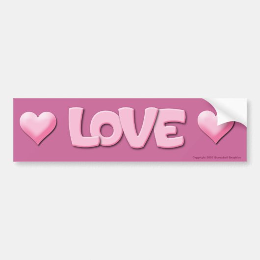 Love Bumpersticker (Voorkant)