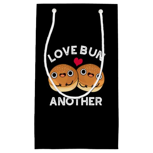 Love Bun Weer een grappige voedselpun Dark BG Klein Cadeauzakje (Voorkant)