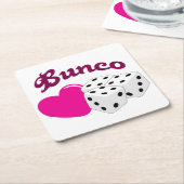 Love Bunco Kartonnen Onderzetters (Schuin)