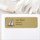  Love Bunnies Aangepast adreslabel Etiket (Insitu)