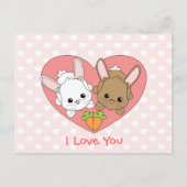 Love Bunnies Briefkaart (Voorkant)