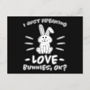 Love Bunnies Design Bunny Cute Rabbit Gezegde Gift Briefkaart