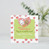 Love Bunnies Feestdagenkaart (Staand voorkant)