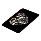 Love Bunnies Funny Rabbit Heart Magneet (Linkerzijde)