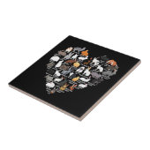 Love Bunnies Funny Rabbit Heart Tegeltje (Zijkant)