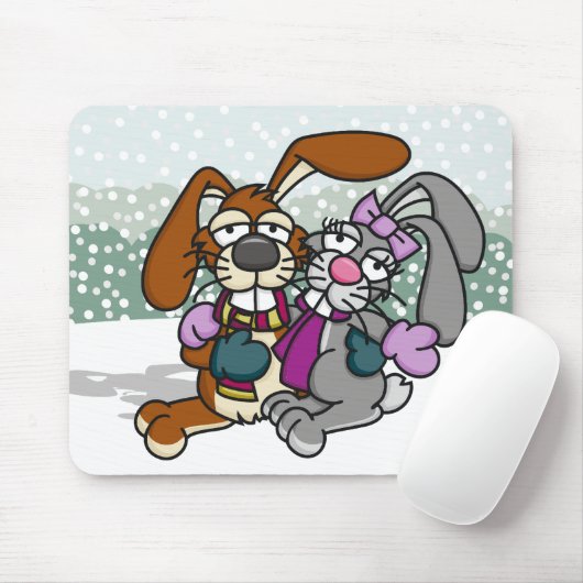 Love Bunnies Mousepad Muismat (Met muis)