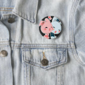 Love Bunnies Ronde Button 5,7 Cm (In situ)