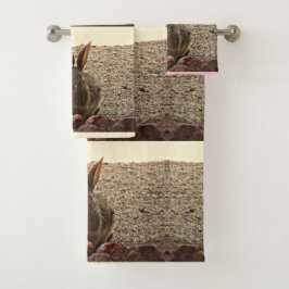 "Love Bunny" Bathroom Towel Set Bad Handdoek