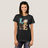 Love Bunny Egg Stethoscope Graphic Nurse Easter Co T-shirt (Voorkant volledig)