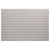 Love Bunny & Hearts Custom Fabric Print - Grey Stof (Yard (91,4 cm))