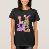 LOVE Bunny Norwich Terrier Dog Easter Eggs Easter  T-shirt (Voorkant)