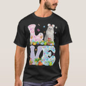 Love Bunny Ragdoll Cat & Easter Egg Basket Easter T-shirt (Voorkant)