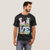 Love Bunny Ragdoll Cat & Easter Egg Basket Easter T-shirt (Voorkant volledig)
