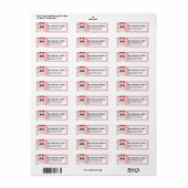 Love Bunny Valentijn Return Address Labels d2 (Full Sheet)