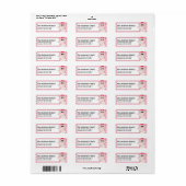 Love Bunny Valentijn Return Address Labels d4 (Full Sheet)