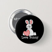 Love Bunny Valentijn Ronde Button 5,7 Cm (Voorkant /achterkant)