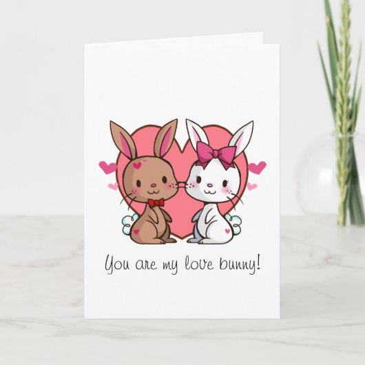 Love Bunny Valentijns's Kaart (Voorkant)