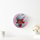 Love Bunny Wall Clock Ronde Klok (Huis)