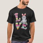 Love Bunny Zee Lion Eggs Hunting Happy Easter Day T-shirt (Voorkant)
